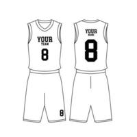Design Vorlage Basketball einstellen Jersey Vektor Illustration