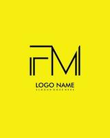 fm Initiale minimalistisch modern abstrakt Logo vektor