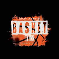 Basketballillustrationstypografie. perfekt für T-Shirt-Design vektor