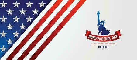 glücklich Unabhängigkeit Tag von vereinigt Zustände von Amerika, 4 .. von Juli Vektor Vorlage Design, Amerika Flagge Hintergrund