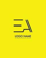 ea Initiale minimalistisch modern abstrakt Logo vektor