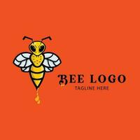 Honig Biene Vektor Logo Design Vorlage