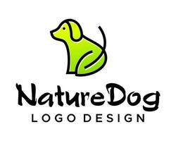 en logotyp för natur hund logotyp design. vektor