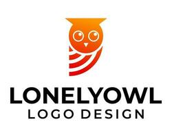 Logo Design zum ein einsam Eule vektor
