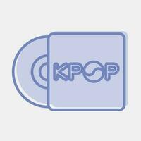 Symbol Koreanisch Pop Rabatt. Süd Korea Elemente. Symbole im zwei Ton Stil. gut zum Drucke, Poster, Logo, Werbung, Infografiken, usw. vektor
