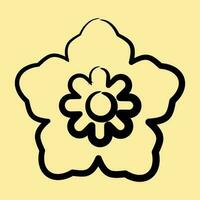 Symbol Süd Koreanisch Blume. Süd Korea Elemente. Symbole im Hand gezeichnet Stil. gut zum Drucke, Poster, Logo, Werbung, Infografiken, usw. vektor