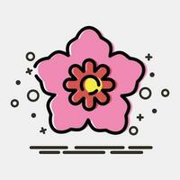 ikon söder koreanska blomma. söder korea element. ikoner i mbe stil. Bra för grafik, affischer, logotyp, annons, infografik, etc. vektor