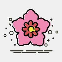 Symbol Süd Koreanisch Blume. Süd Korea Elemente. Symbole im mb Stil. gut zum Drucke, Poster, Logo, Werbung, Infografiken, usw. vektor