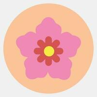 Symbol Süd Koreanisch Blume. Süd Korea Elemente. Symbole im Farbe Kamerad Stil. gut zum Drucke, Poster, Logo, Werbung, Infografiken, usw. vektor