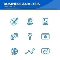 Geschäft Analyse Linie Symbol Planung, Finanzierung, gewähren, Publikum, Präsentation, Marketing vektor