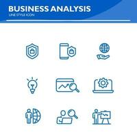 Geschäft Analyse Linie Symbol Planung, Finanzierung, gewähren, Publikum, Präsentation, Marketing vektor