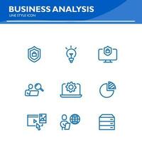 Geschäft Analyse Linie Symbol Planung, Finanzierung, gewähren, Publikum, Präsentation, Marketing vektor