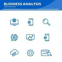 Geschäft Analyse Linie Symbol Planung, Finanzierung, gewähren, Publikum, Präsentation, Marketing vektor