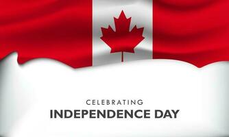 fira kanada oberoende dag, kanada abstrakt flagga och enkel bakgrund vektor