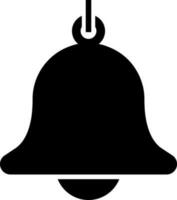 eben Stil Glocke Symbol im schwarz und Weiß Farbe. vektor