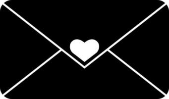 vektor illustration av kärlek brev eller post ikon.