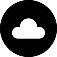 schwarz und Weiß Illustration von Wolke Symbol. vektor
