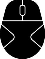 Glyphe Computer Maus Symbol im schwarz und Weiß Farbe. vektor
