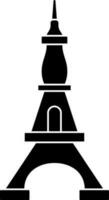 eiffel torn ikon i svart och vit Färg. vektor