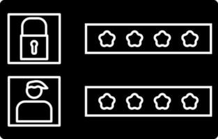 Benutzer Anmeldung Symbol im schwarz und Weiß Farbe. vektor