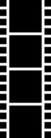 Filmstreifen Glyphe Symbol im eben Stil. vektor