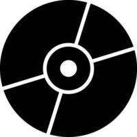 CD oder DVD Symbol im schwarz und Weiß Farbe. vektor