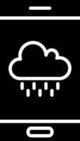 Wetter App im Smartphone Symbol oder Symbol. vektor