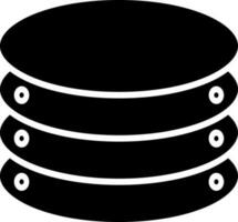 schwarz und Weiß Symbol oder Symbol von Datenbank. vektor