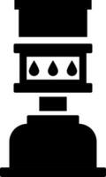 gas spis ikon eller symbol i svart och vit Färg. vektor