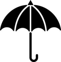 paraply ikon i svart och vit Färg. vektor