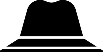 fedora hatt ikon i svart och vit Färg. vektor