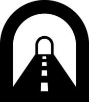 inre tunnel ikon eller symbol i svart och vit Färg. vektor