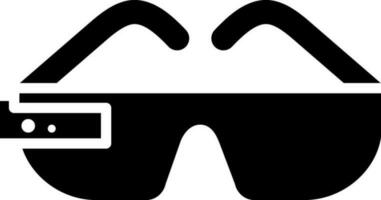 svart och vit illustration av smart glasögon ikon. vektor