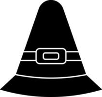 platt stil pilgrim hatt ikon. vektor