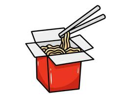 spaghetti snabb mat ClipArt illustration vektor