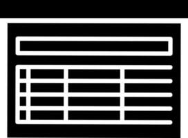 svart och vit illustration av lista ikon. vektor