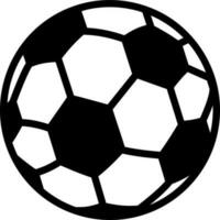 schwarz und Weiß Illustration von Fußball Symbol. vektor
