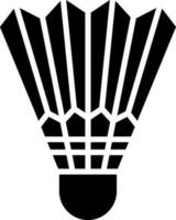 fjäderboll ikon i svart och vit Färg. vektor