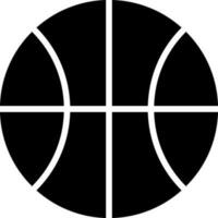 schwarz und Weiß Illustration von Basketball eben Symbol. vektor