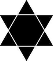 isoliert Star von David Symbol im schwarz Farbe. vektor