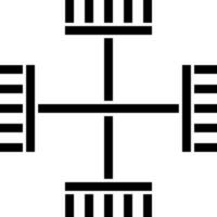 platt stil gnosticism ikon i svart Färg. vektor