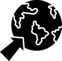 Erde Globus Symbol im schwarz und Weiß Farbe zum Welt Einkaufen Konzept. vektor