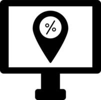 online Verkauf Rabatt Ort Center von Computer Symbol. vektor