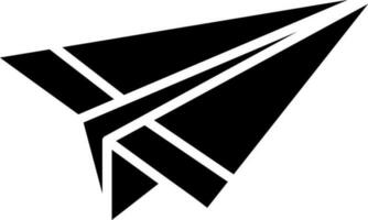 Papier Flugzeug Symbol im eben Stil. vektor