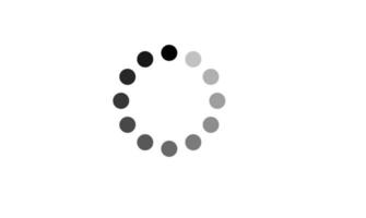 einfaches Laden runder schwarzer Symbolentwurf weißer Hintergrund vektor
