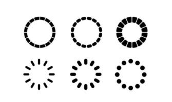 vektor laddningsikon förloppsindikator för uppladdning nedladdning rund process enkel design