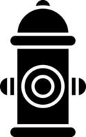 Hydrant Symbol im schwarz und Weiß Farbe. vektor