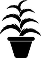 Pflanze Glyphe Symbol im eben Stil. vektor