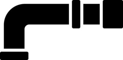 Rohr Symbol im schwarz und Weiß Farbe. vektor