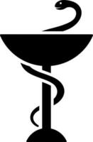 Vektor Illustration von Schüssel von Hygeie Symbol.